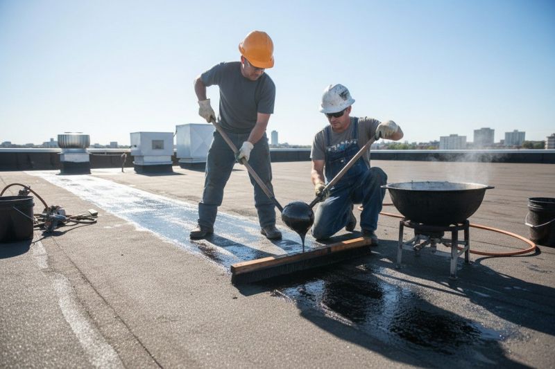 Tar Roof Repair detail